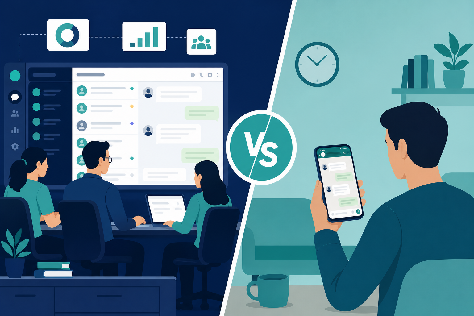 Shared inbox vs WhatsApp Business app: when teams outgrow the phone